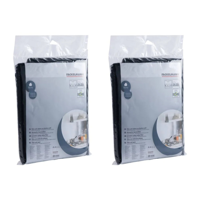 Lot de 2 filtres hotte 47 x 57 cm Fackelmann Tecno