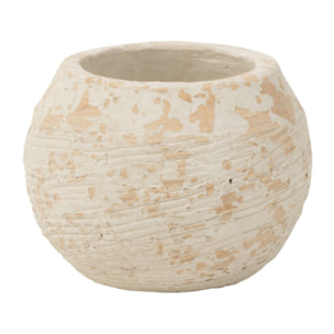J-Line cache-pot Rustique Argile - ciment - blanc - small  - Ø 17 cm