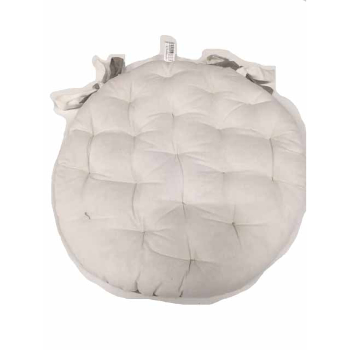 Galette de chaise ronde matelassée VALAYANS - Naturel