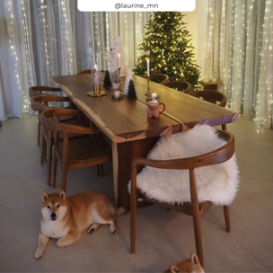 Table rectangulaire 10 personnes en bois de suar 240 cm - Tanah