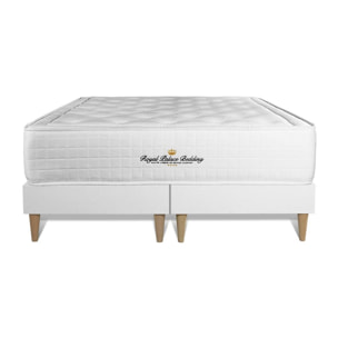 Ensemble matelas à mémoire de forme maxi épaisseur Buckingham sommier + Sommier Tapissier multi-lattes cm d'épaisseur - Matelas à Mémoire de forme de 30cm d'épaisseur - Double sommier