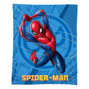 Plaid polaire tout doux imprimé 100% polyester, SPIDERMAN ACTION