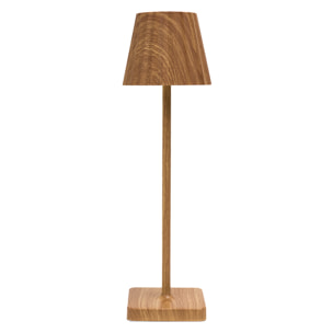 Lampe De Table Rechargeable Usb Bois Clair