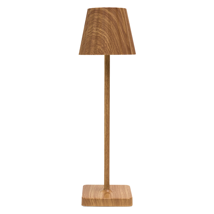 Lampe De Table Rechargeable Usb Bois Clair