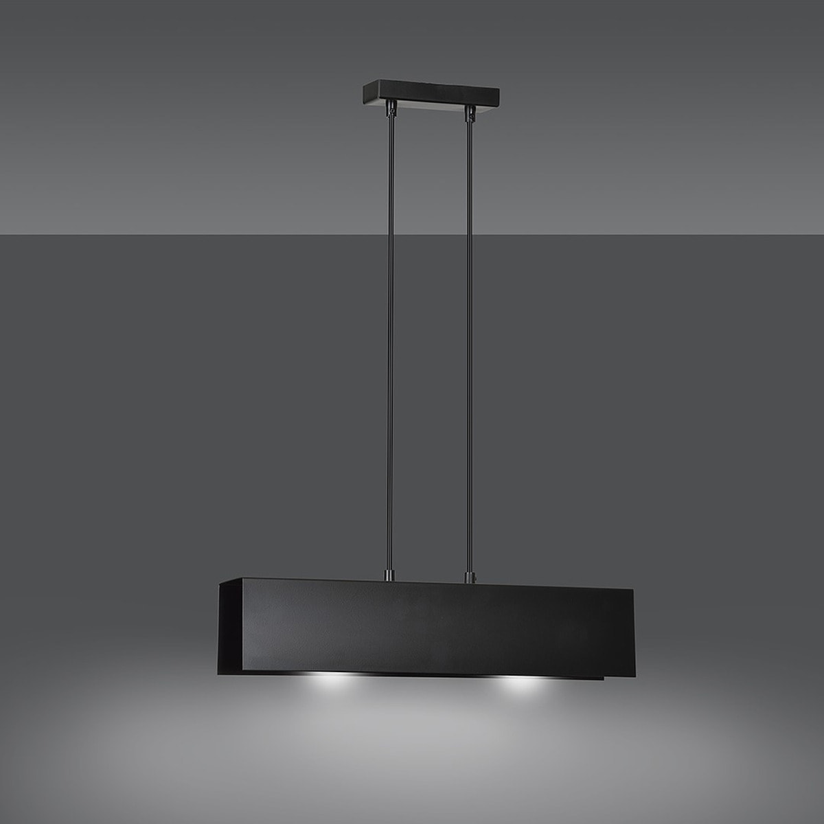Lampada a sospensione Gentor in acciaio verniciato nero