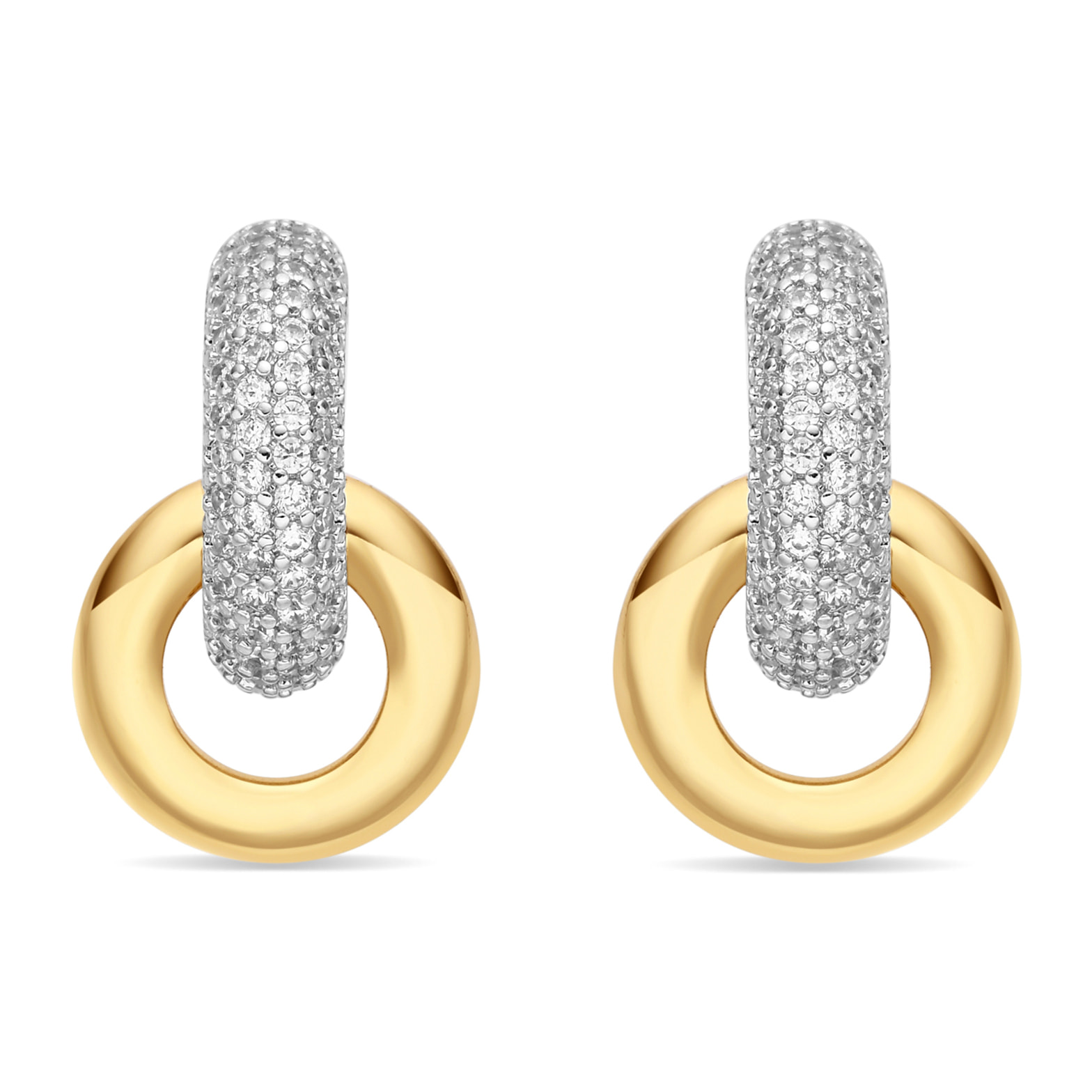 Pendientes Lepua acabado oro amarillo 18k