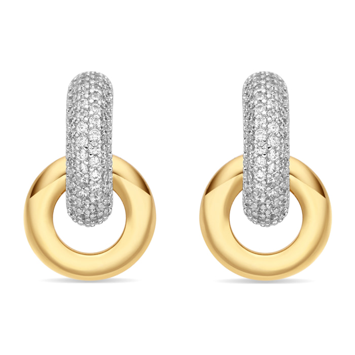 Pendientes Lepua acabado oro amarillo 18k