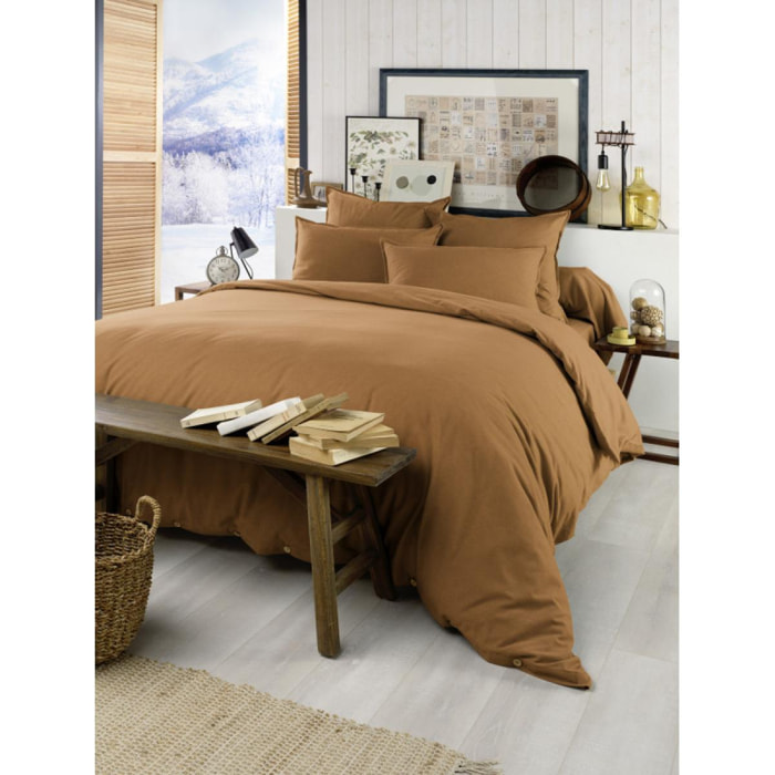 Housse de couette ''Candice'' Flanelle de Coton - Candice Camel