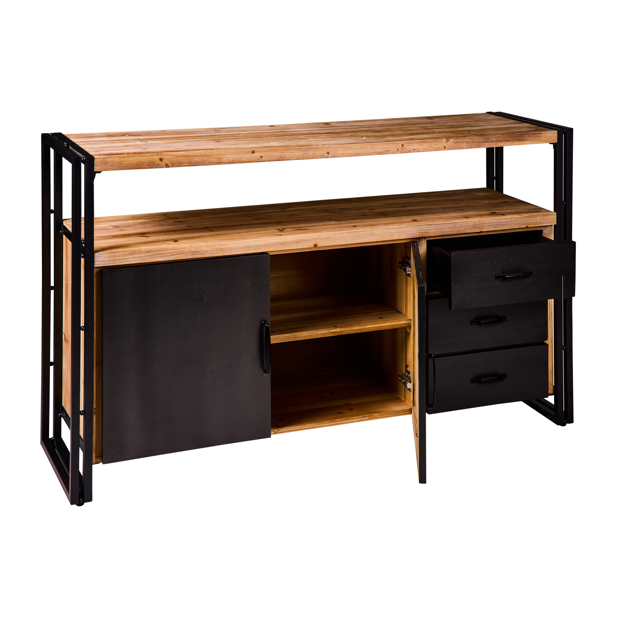 INNOVATION - CREDENZA 2 SPORTELLI 3 CASSETTI - misura: 145X40X86 cm