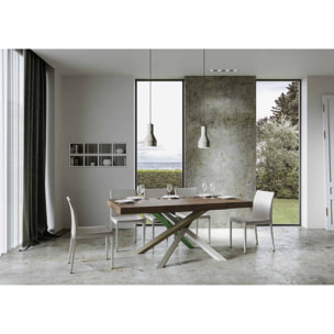 Mesa extensible 90x200/460 cm Volantis Nogal estructura multicolor 4/A