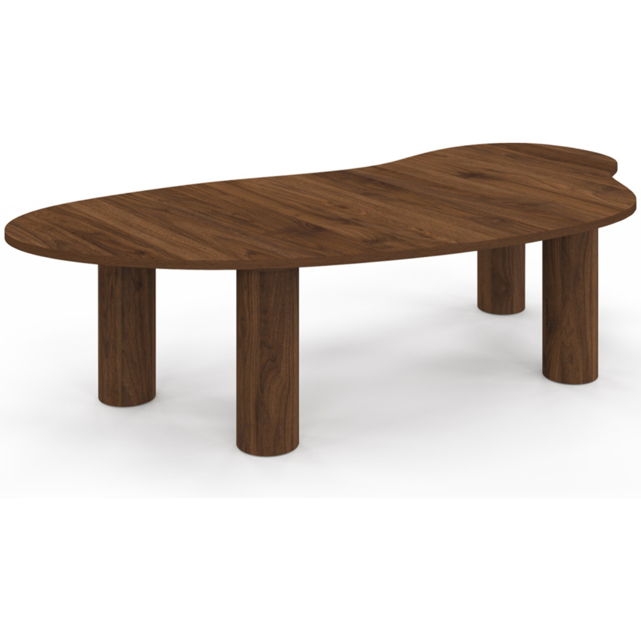 Table basse Naomi organique effet noyer