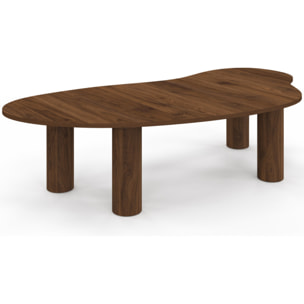 Table basse Naomi organique effet noyer