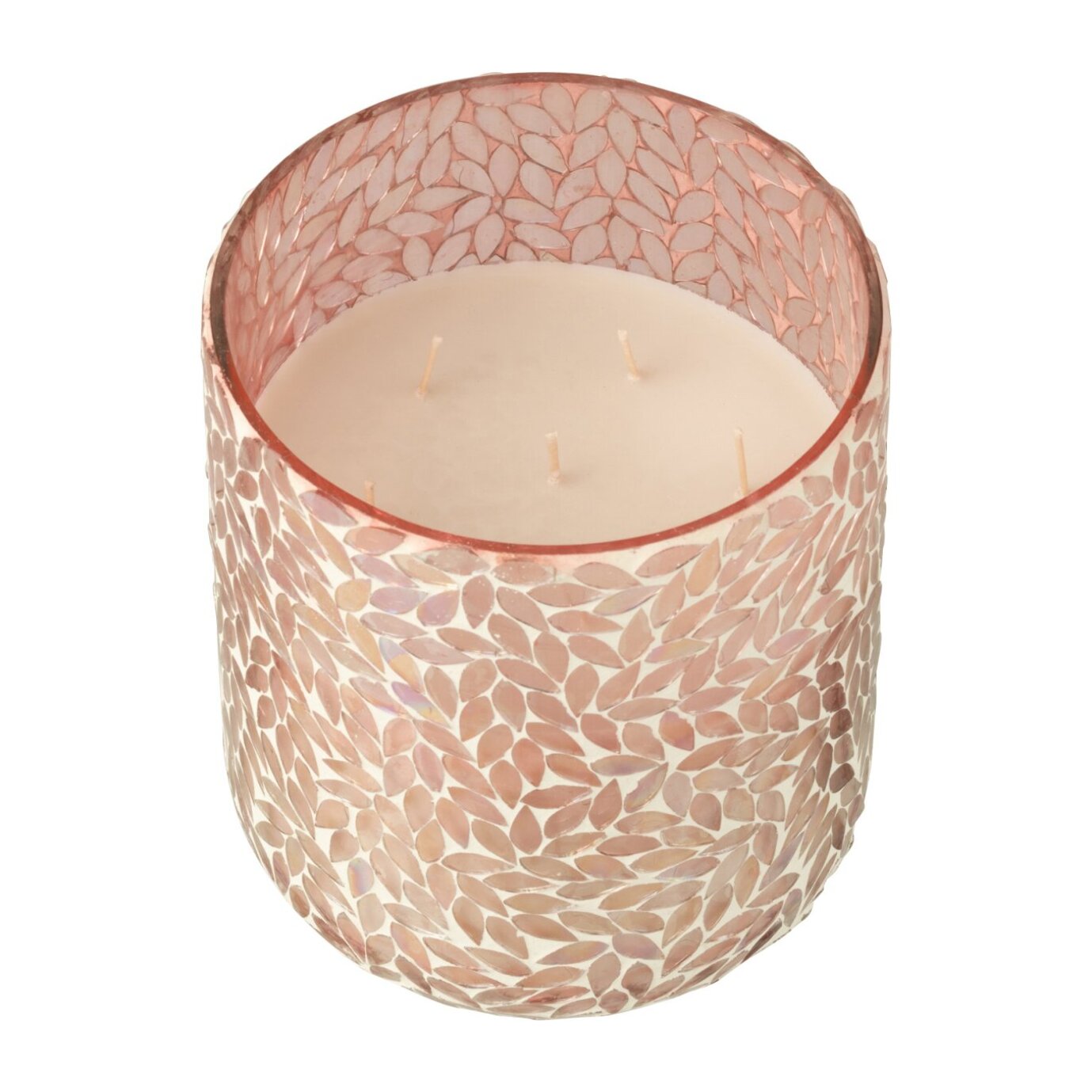 J-Line bougie parfumée Tender Rose - verre - rose - large - 120H