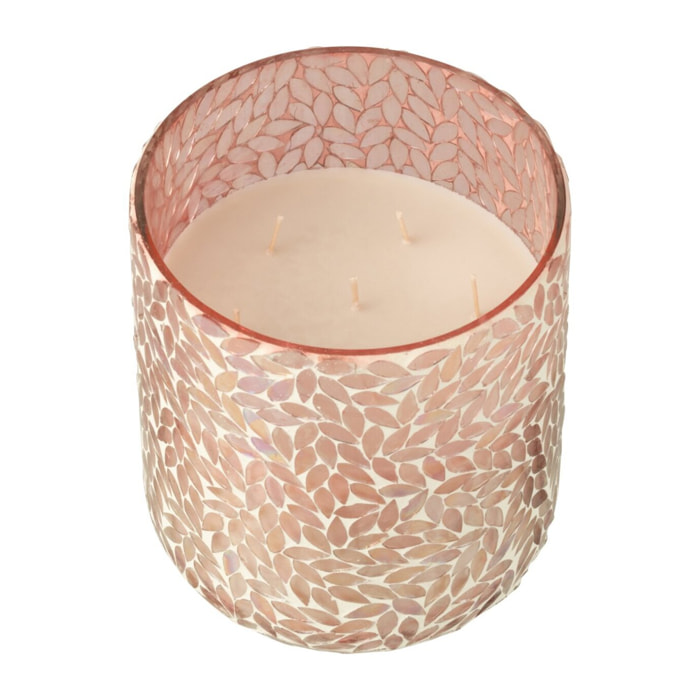 J-Line bougie parfumée Tender Rose - verre - rose - large - 120H