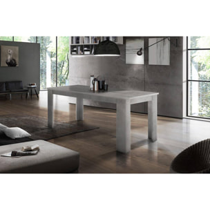 Tavolo per sala da pranzo estensibile, Made in Italy, Tavolo moderno con allunghe, Consolle allungabile, cm 160/210x90h75, colore Grigio Cenere