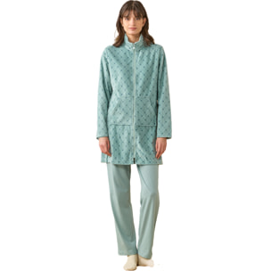 Vestaglia donna in micropile con zip articolo cuore. Noidinotte