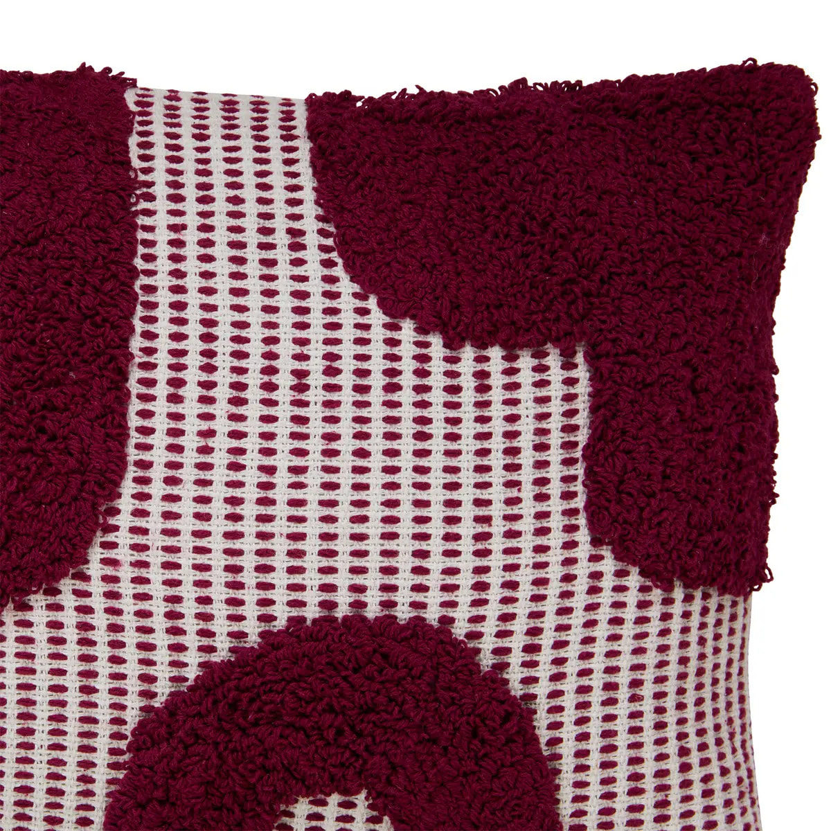 Coussin "Poppy" coton tufté violet 50x50cm