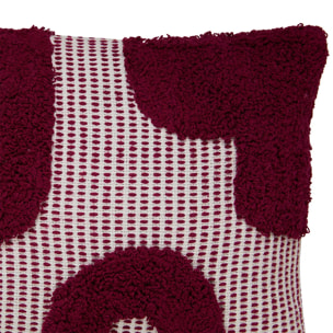 Coussin "Poppy" coton tufté violet 50x50cm