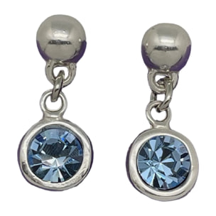 pendiente colgante cristal SW azul