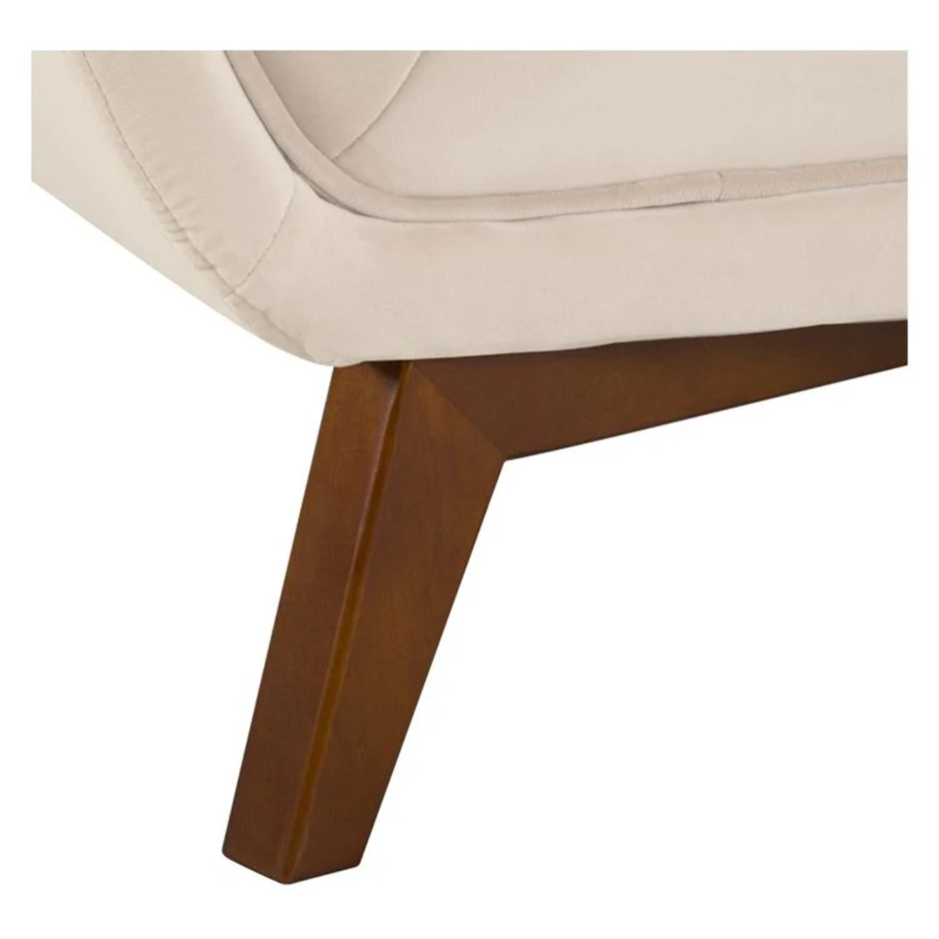 Canapé 3 places en velours beige - Mona