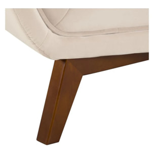 Canapé 3 places en velours beige - Mona