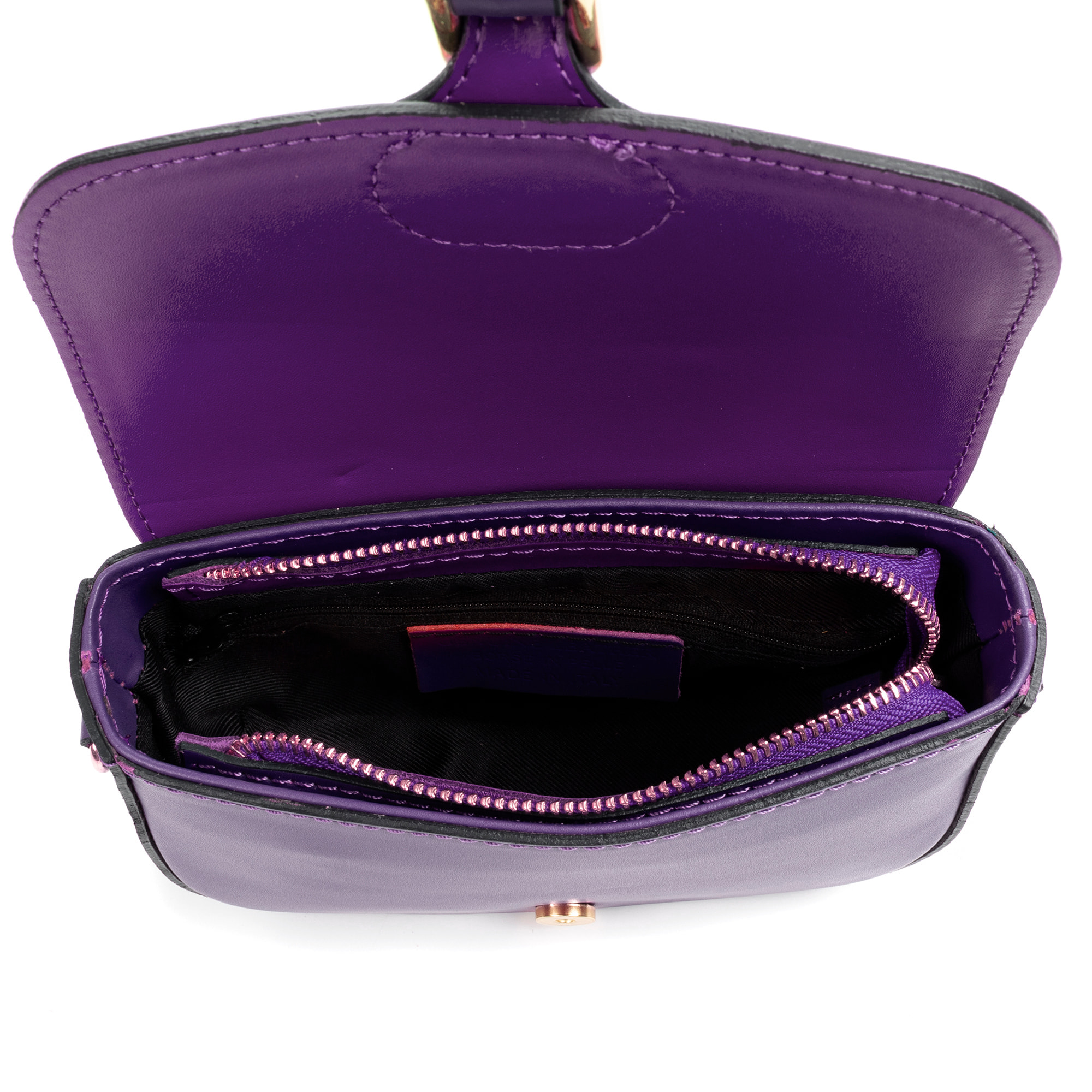 Annone borsa a tracolla donna. Pelle autentica finitura Ruga