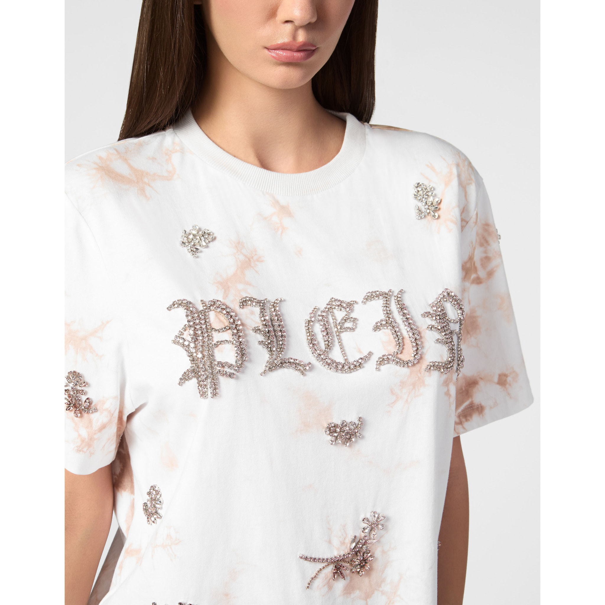 PHILIPP PLEIN Camiseta Hombre Fit FLOWERS
