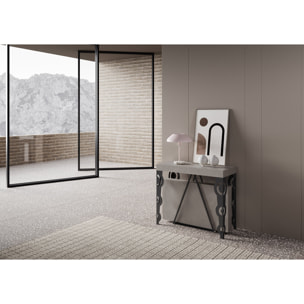 Consolle allungabile 90x40/196 cm Aceres Small cashmere telaio antracite
