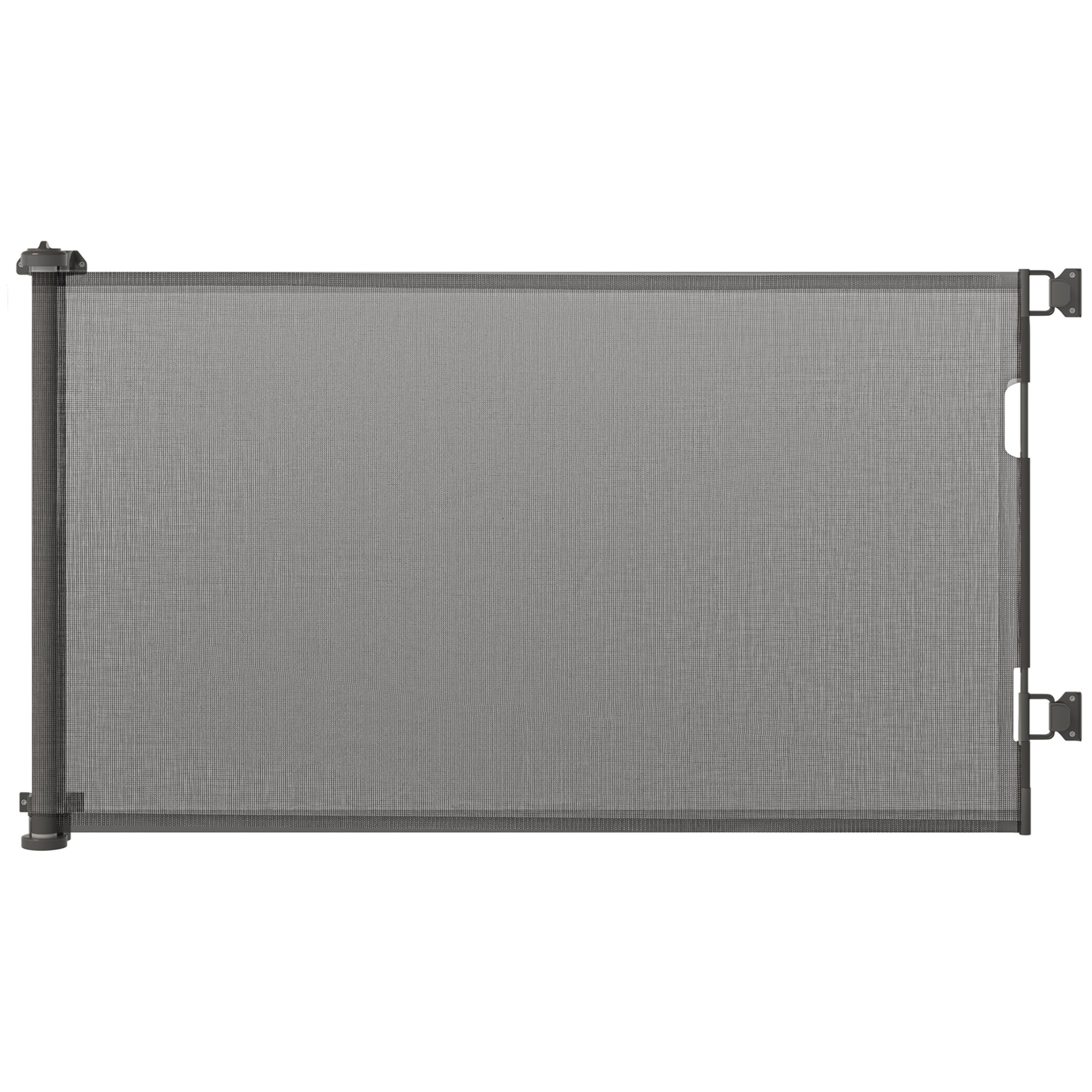 Puerta de Seguridad para Perros y Gatos Extensible 0-150 cm Puerta Retráctil para Mascotas Barrera para Escaleras y Pasillos Aleación de Aluminio 165x10,7x85 cm Gris