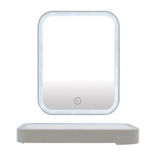 Miroir Lumineux à Led ANIA Taupe mat MSV
