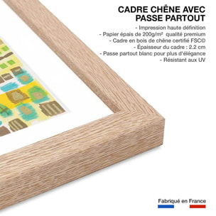Poster vertikal block Affiche sous cadre bois