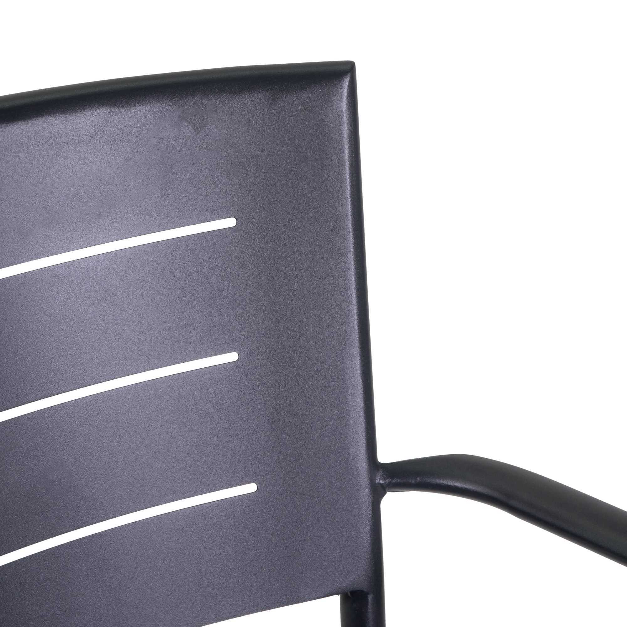 Poltrona Vacchetti Delta in alluminio antracite cm55,5x59,5h85