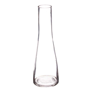 Pack 6 floreros de cristal con base ancha