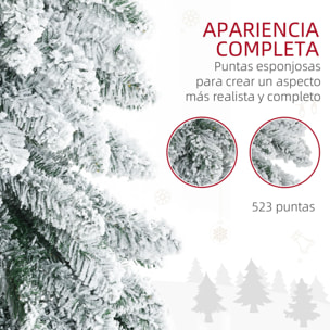 Árbol de Navidad Artificial 180 cm Árbol de Navidad Nevado con 523 Ramas Soporte de Acero Plegable Decoración para Hogar Fiestas Verde