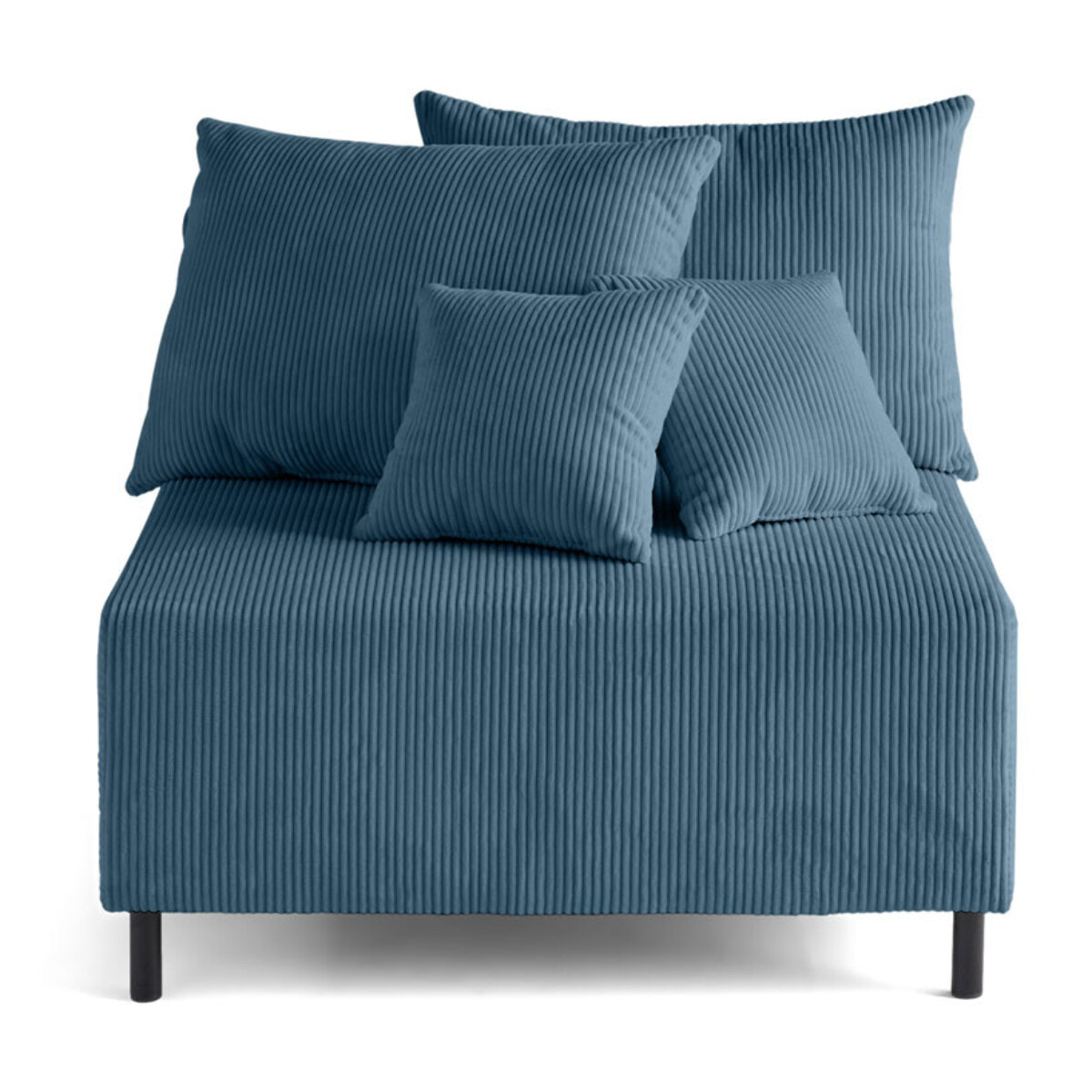 Edinburg - module d'assise - en velours côtelé - Bleu