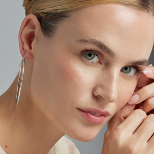 Pendientes Lux by Lux acabadoss en rodio