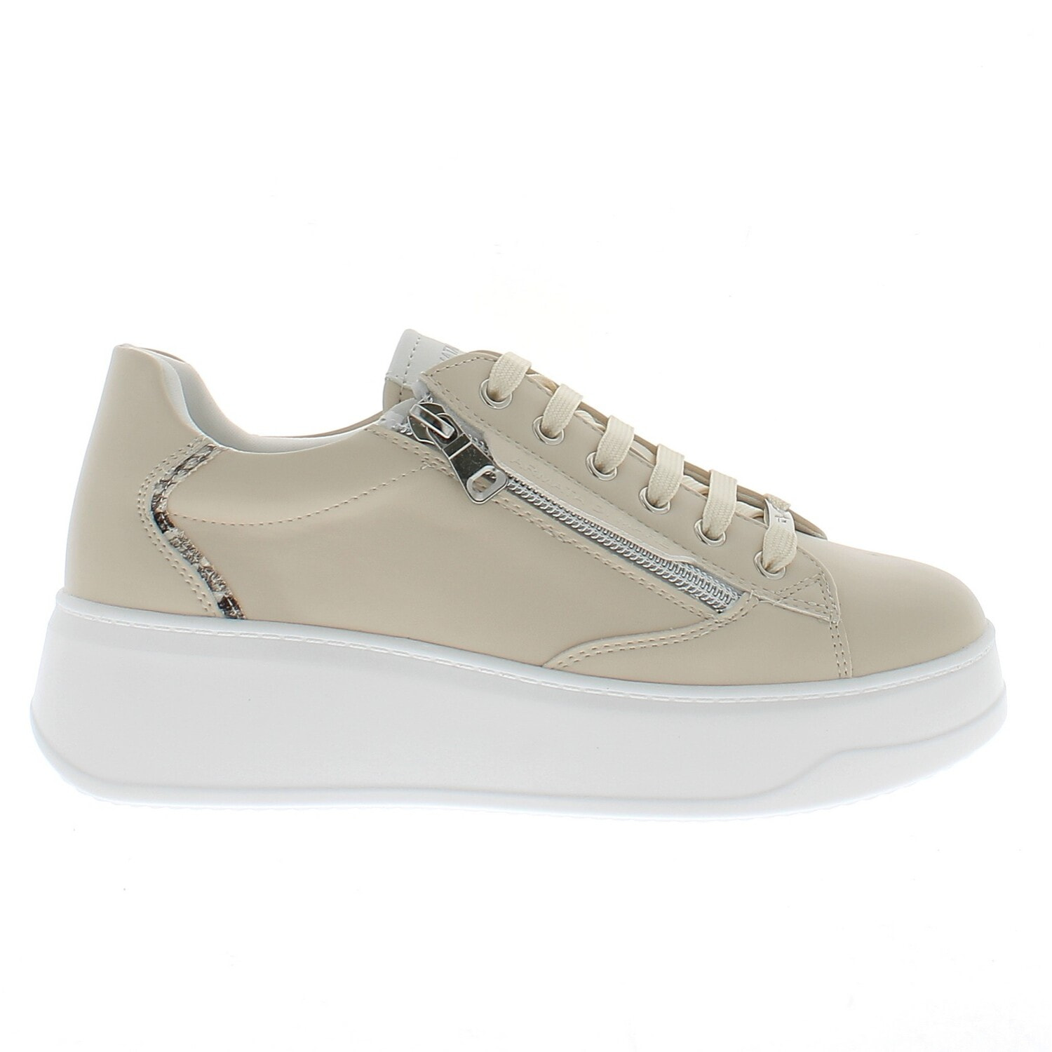 Armata di Mare Scarpe Donna Sneakers Basse con Soletta in Memory Foam AMD S61H23 White Grey Rock Silver