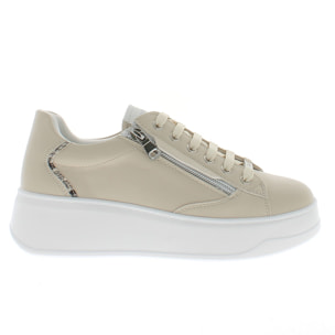 Armata di Mare Scarpe Donna Sneakers Basse con Soletta in Memory Foam AMD S61H23 White Grey Rock Silver