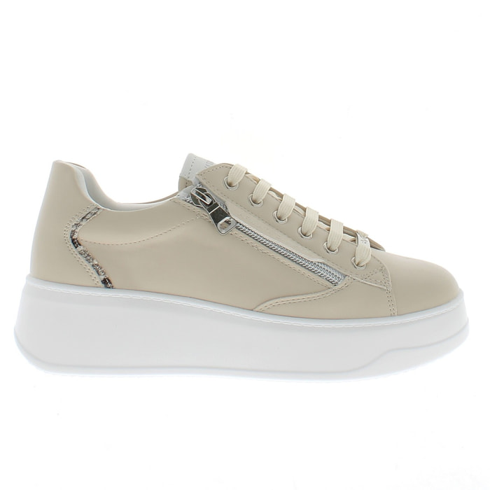 Armata di Mare Scarpe Donna Sneakers Basse con Soletta in Memory Foam AMD S61H23 White Grey Rock Silver