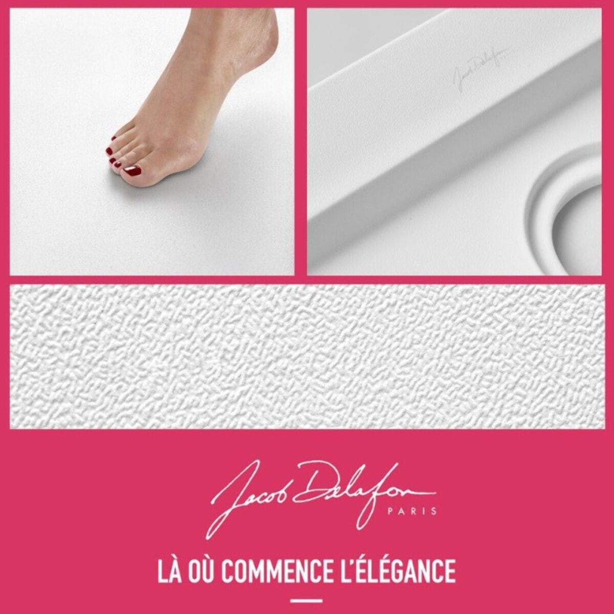 Receveur douche antidérapant Flight Low quart de rond