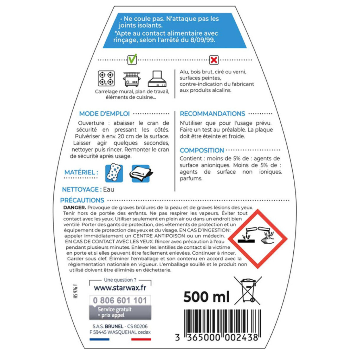 Pack de 2 - Starwax - Degraissant Intensif Cuisine 500Ml