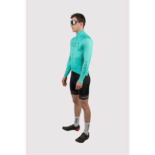 Maglia da ciclismo uomo a maniche lunghe ECOON Mont Ventoux - Turchese