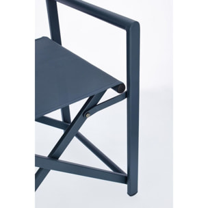 Set di 2 sedie TAYLOR in alluminio blu e textilene blu, pieghevoli
