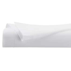 Drap plat "Landiha" percale blanc 180x290cm