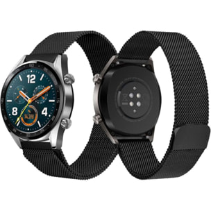 Bracelet IBROZ Samsung/Huawei 20mm Maille noir