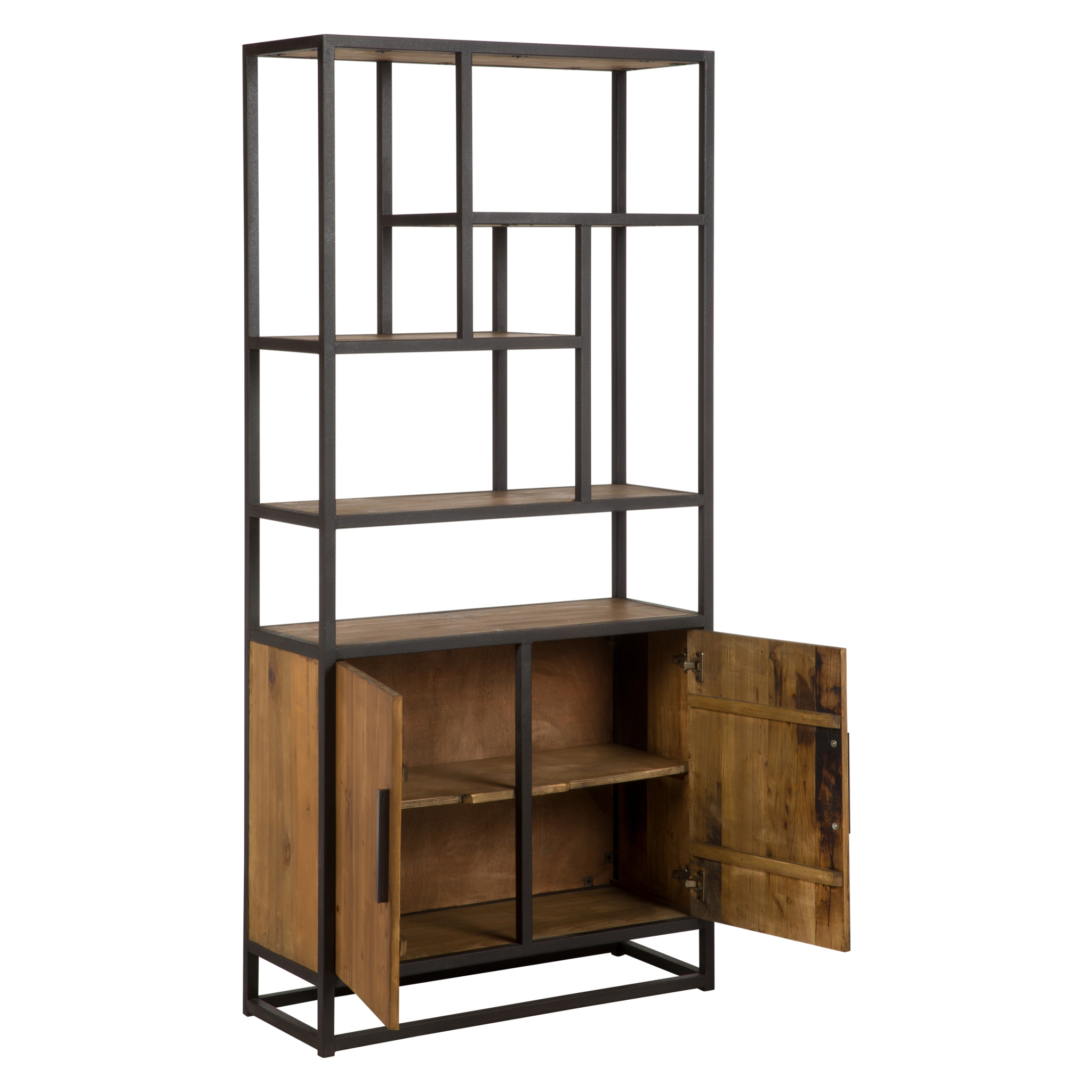 Etagère en bois de cèdre recyclé et métal - Raffi
