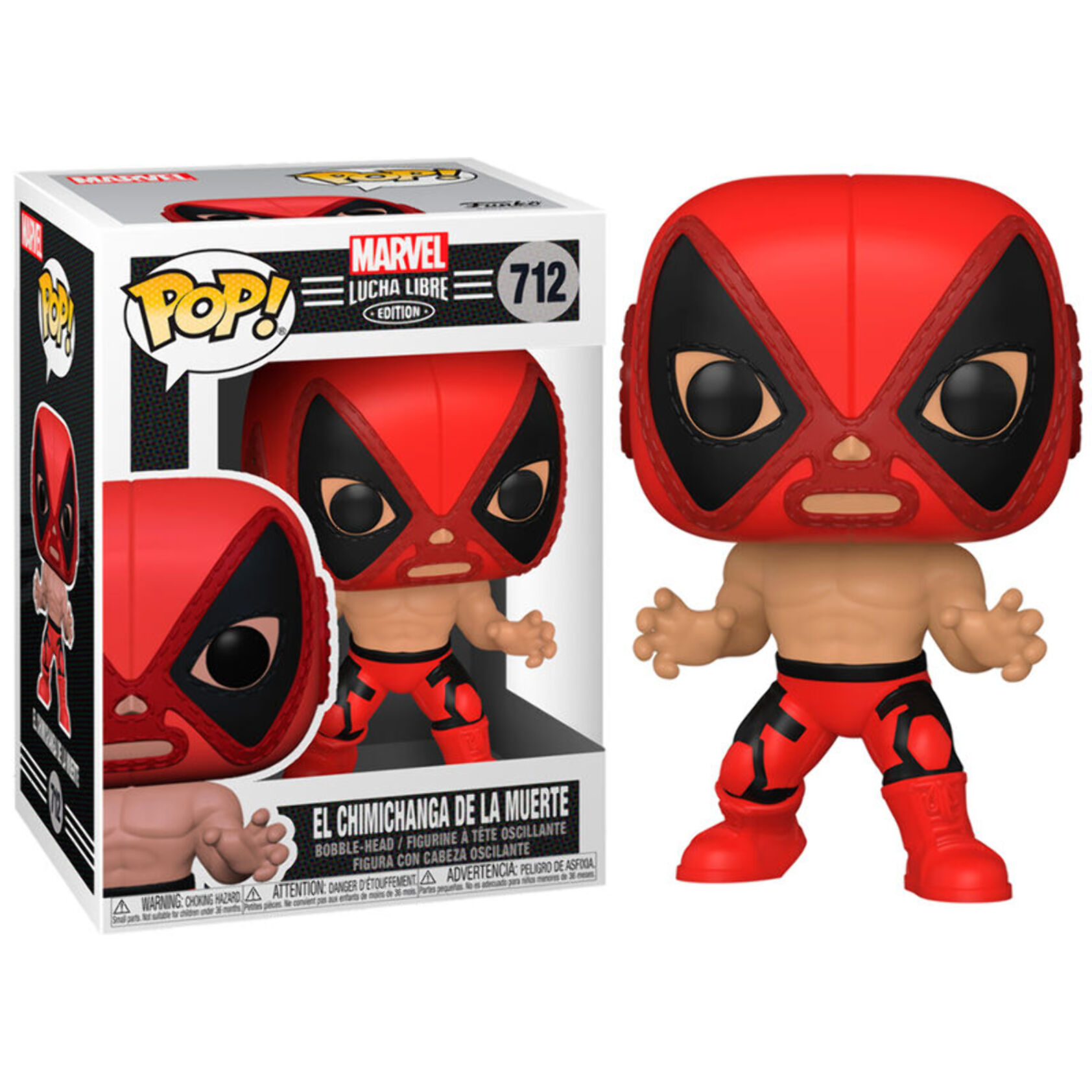 Marvel Luchadores Deadpool POP! Figure in Vinile El Chimiganga De La Muerte 9cm