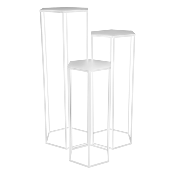 Sellette Gigogne Metal Blanc X3