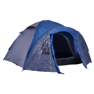 Tente de camping 4-5 personnes bleu marine