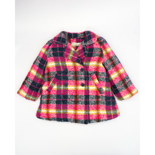 ABRIGO CORTO CUADROS FUCSIA